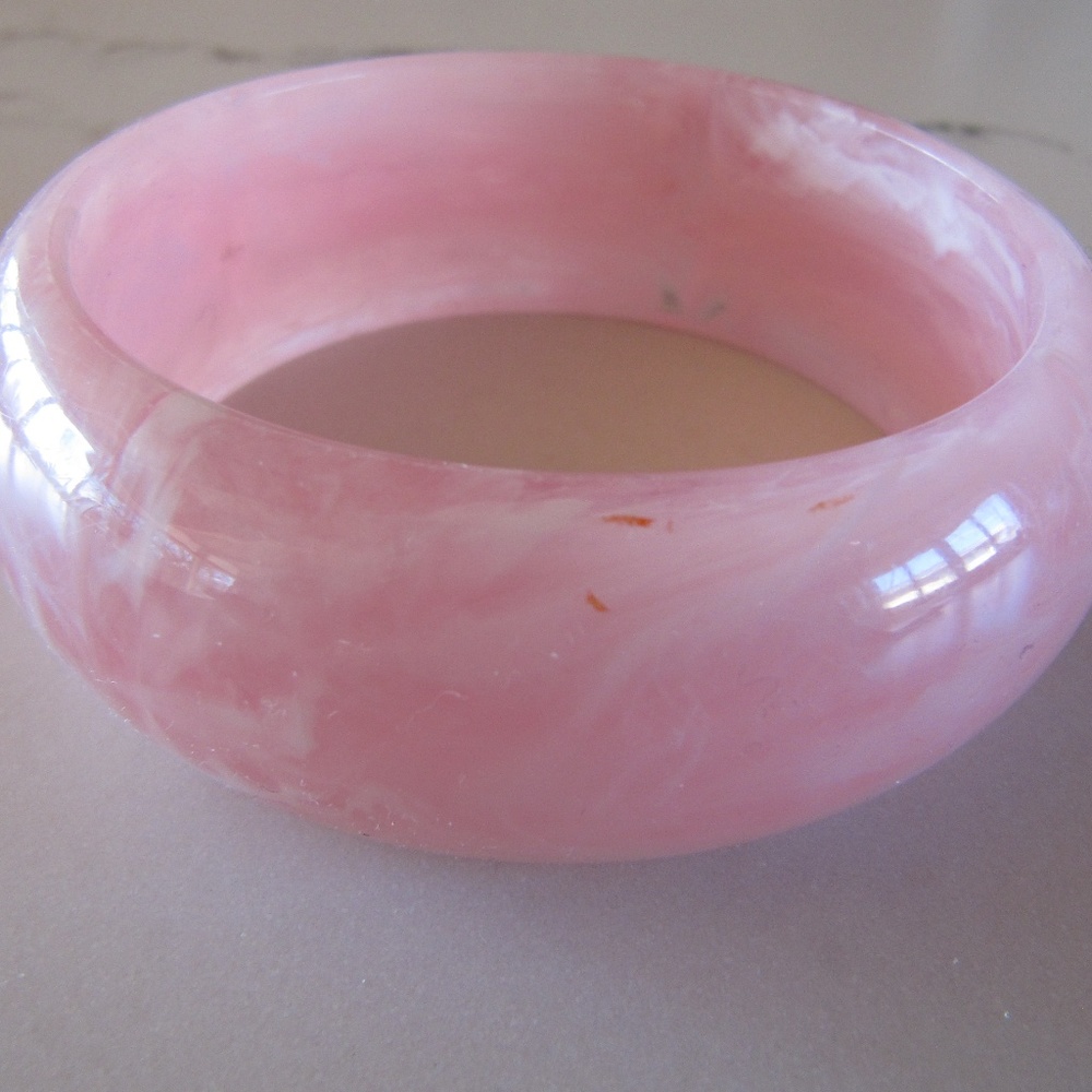 Pink Acrylic Bracelet Bangle